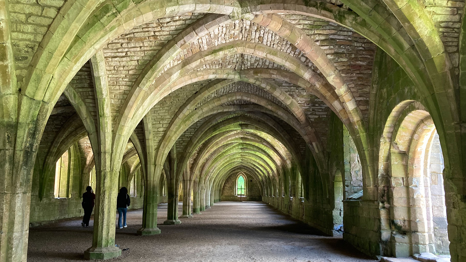 Undercroft arches at Fountain Abbey
