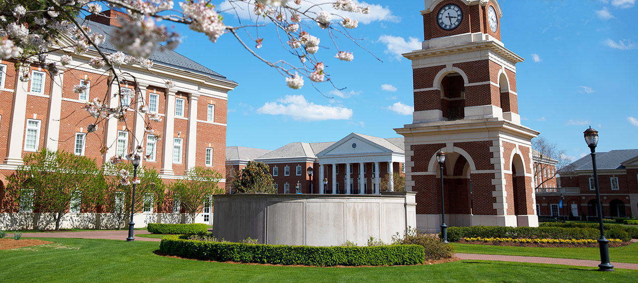 Campus belltower on a sunny day