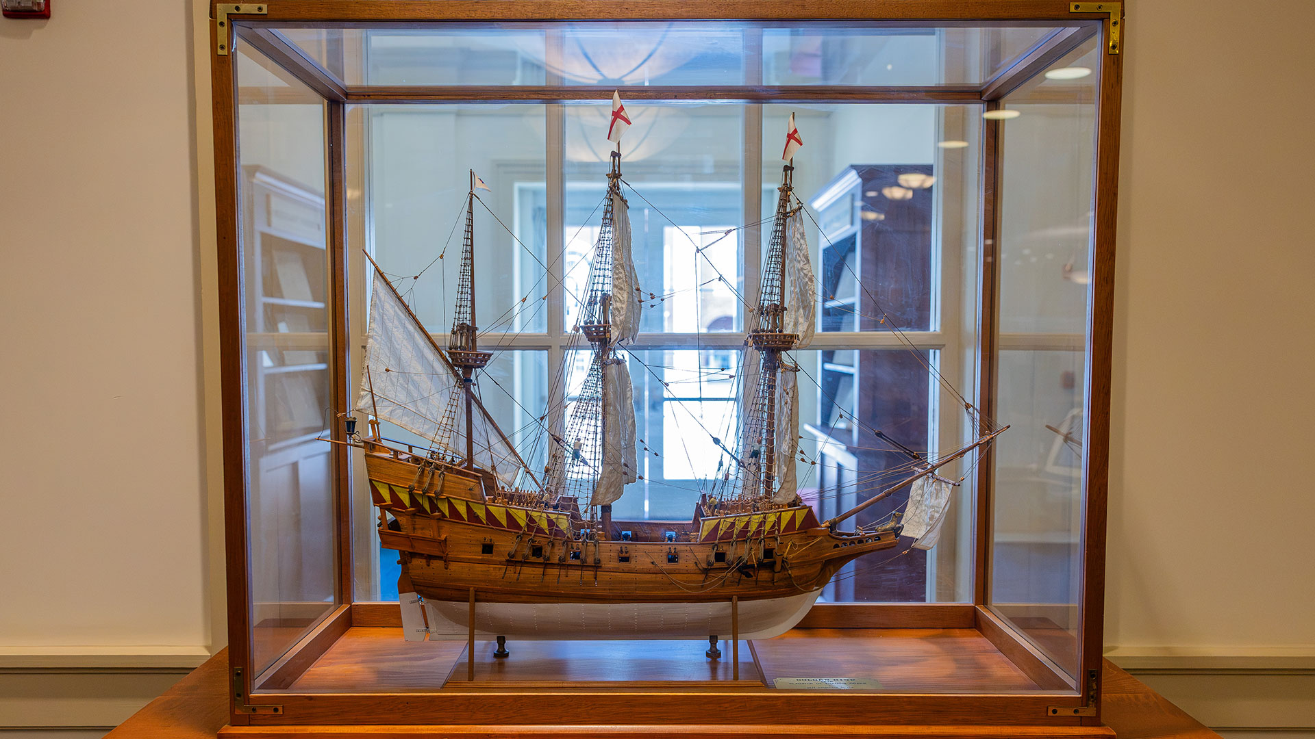A miniature model of the Golden Hind
