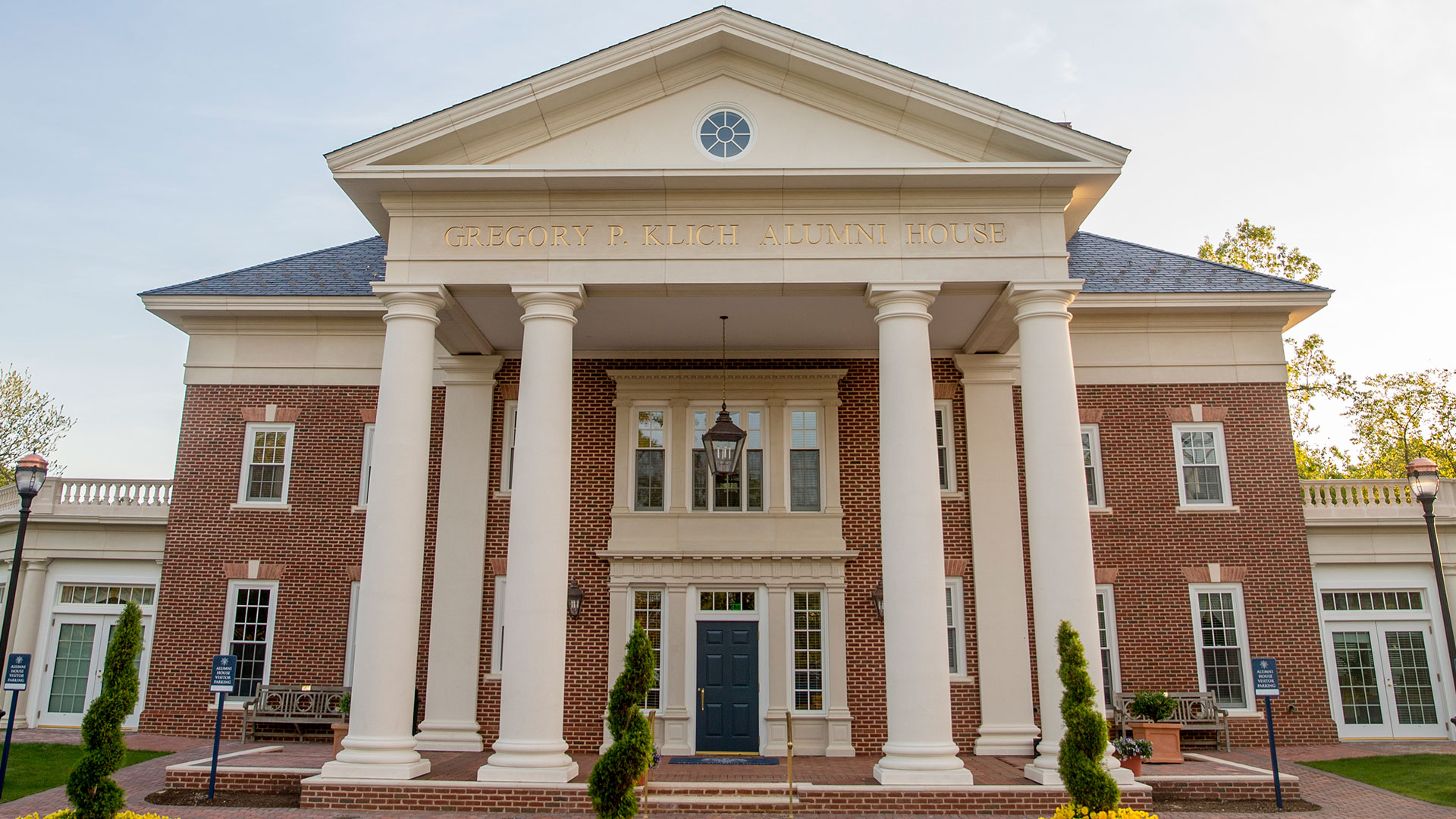 Exterior shot of the Klich Alumni House