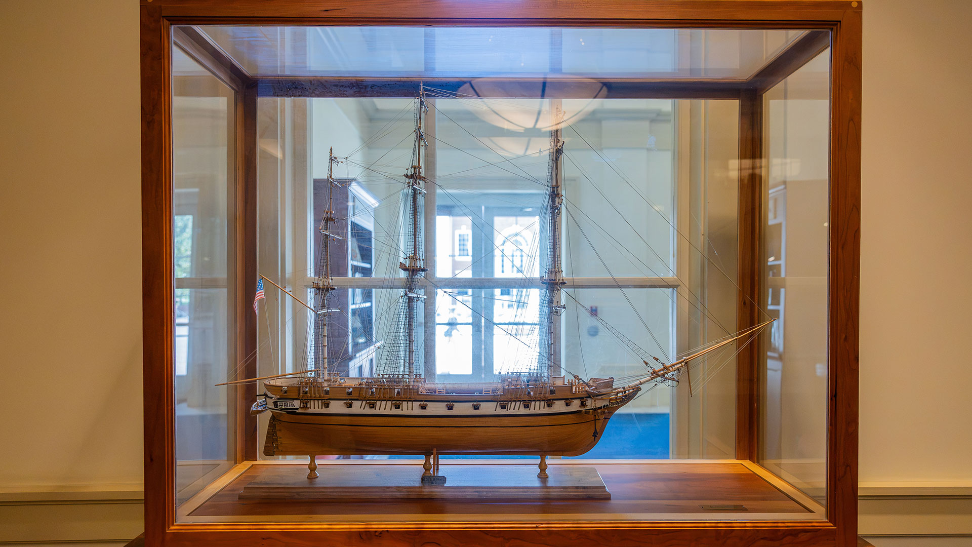 A miniature model of the ship US Constellation